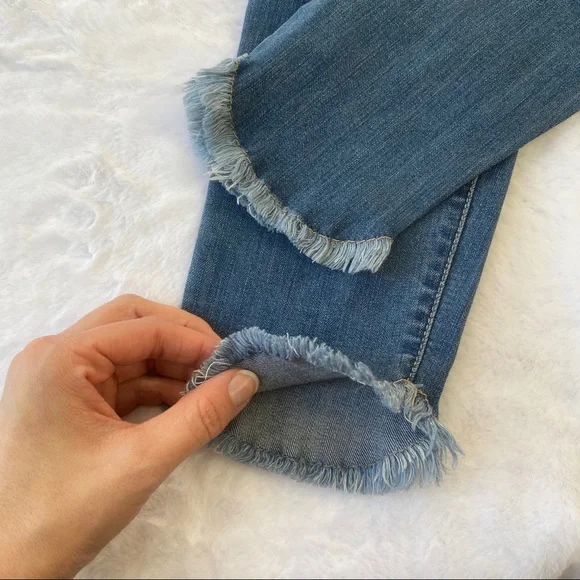 Catherine Malandrino Distressed Blue Skinny Jeans - Picture 5 of 8